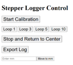 Figure 25 - Website Control Interface